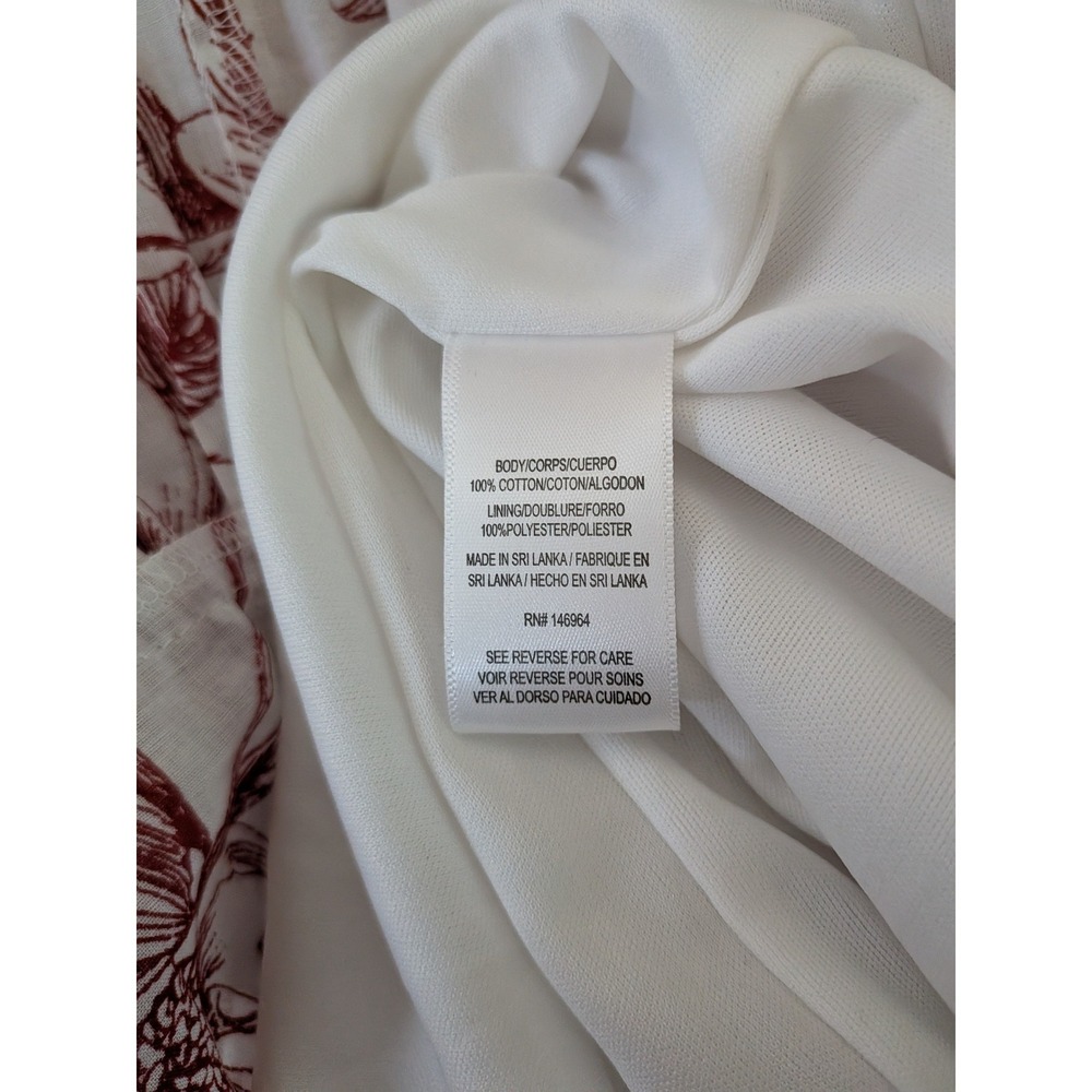 Julia Jordan Womens Red White Floral Toile Cold‎ Shoulder Maxi Dress Size 10 - Picture 6 of 6